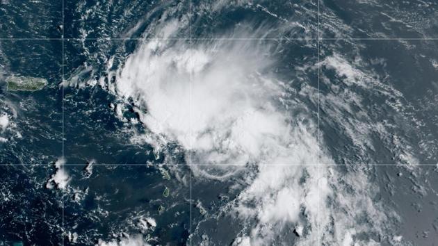 Laura, which set a record for the earliest 12th named storm of a season when it formed Friday morning, was about 70 miles (110 kilometers) southeast of San Juan, Puerto Rico on Saturday morning. (via AP. Representative image) Laura, which set a record for the earliest 12th named storm of a season when it formed Friday morning, was about 70 miles (110 kilometers) southeast of San Juan, Puerto Rico on Saturday morning. (via AP. Representative image)