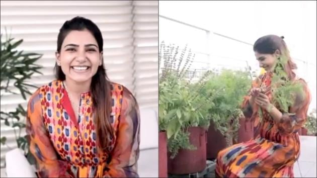 Samantha Akkineni’s stylish Ikat kurta is fashionistas’ latest favourite(Instagram/samantharuthprabhuoffl)