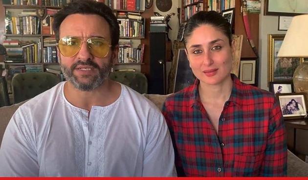 Saif Ali Khan and Kareena Kapoor Khan recently shot for a project at home.