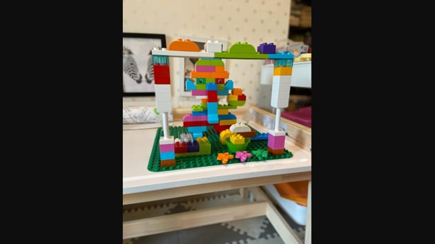 Ganesh Chaturthi 2020: People can’t stop praising the Lego creation.(Twitter/Milind Deora)