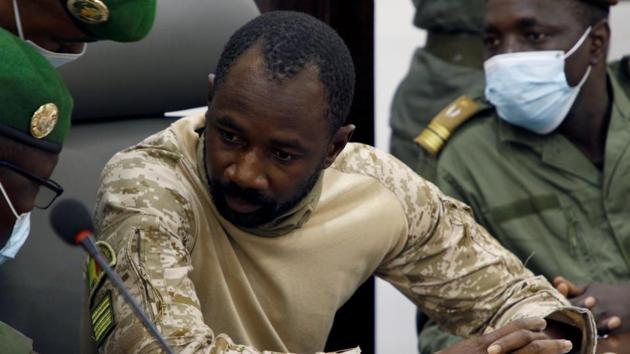 Colonel Assimi Goita, the junta leader of the National Committee for the Salvation of the People (CNSP) which overthrew Mali's President Ibrahim Boubacar Keita attends the meeting with Economic Community of West African States (ECOWAS) mediators in Bamako, Mali.(REUTERS)