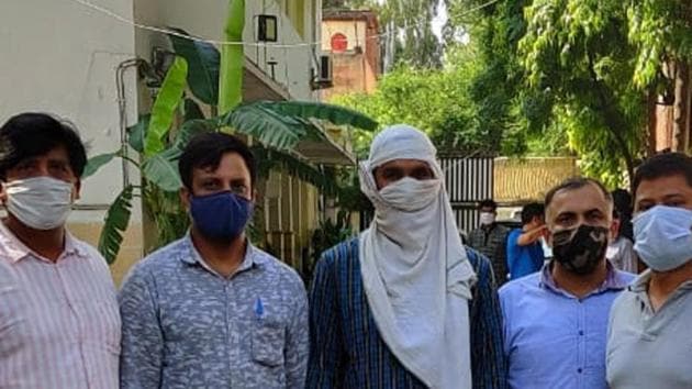 Five ISIS suspects in Delhi police Special Cell's custody in New Delhion Saturday, August 22, 2020. (HT PHOTO)