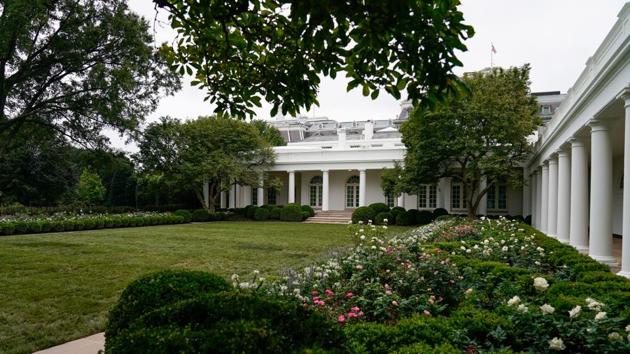 A general view of the renewed White House Rose Garden, from where first lady Melania Trump will address the Republican National Convention on August 25, during a media preview hosted by her office in Washington, D.C., U.S. August 22, 2020. (REUTERS/Erin Scott)