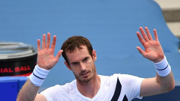 Aug 22, 2020; Flushing Meadows, New York, USA; Andy Murray reacts after his match against Frances Tiafoe during the Western & Southern Open at the USTA Billie Jean King National Tennis Center. Mandatory Credit: Robert Deutsch-USA TODAY Sports(USA TODAY Sports) Aug 22, 2020; Flushing Meadows, New York, USA; Andy Murray reacts after his match against Frances Tiafoe during the Western & Southern Open at the USTA Billie Jean King National Tennis Center. Mandatory Credit: Robert Deutsch-USA TODAY Sports(USA TODAY Sports)
