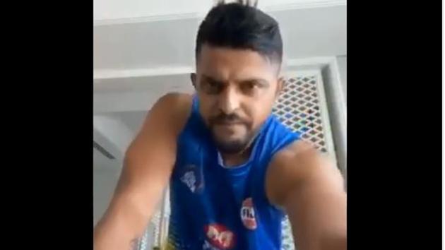 CSK batsman Suresh Raina in a video that he posted for fans on his Twitter handle.(Twitter/Suresh Raina)