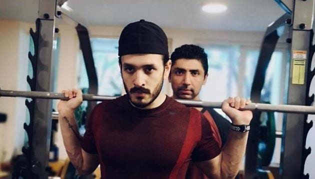 Akhil Akkineni has been exercising for his next project.