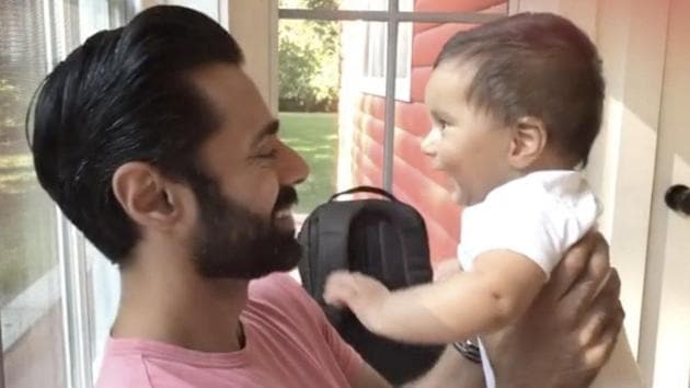 The image shows Hasan Minhaj holding his son. (Instagram/@hasanminhaj) The image shows Hasan Minhaj holding his son. (Instagram/@hasanminhaj)