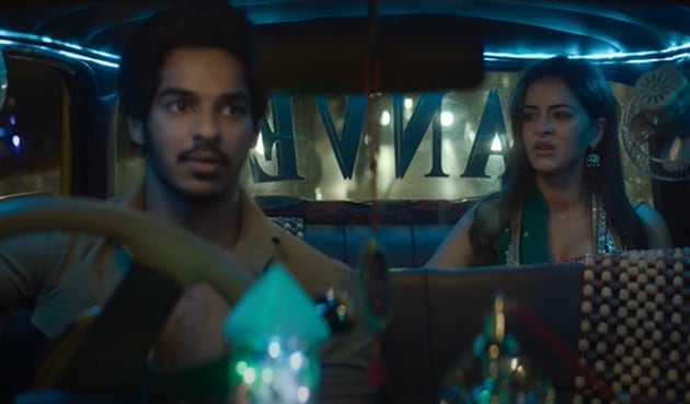 Ishaan Khatter and Ananya Panday in a still from the Khaali Peeli teaser.
