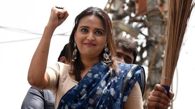 Swara Bhasker had, on February 1, attended a panel discussion organized by the non-government organisation (NGO) Mumbai Collective on the topic Artists Against Communalism.(Sonu Mehta/HT PHOTO) Swara Bhasker had, on February 1, attended a panel discussion organized by the non-government organisation (NGO) Mumbai Collective on the topic Artists Against Communalism.(Sonu Mehta/HT PHOTO)