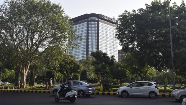 A view of Le Meridien hotel, at Windsor Place in Connaught Place, New Delhi. (Photo by Sonu Mehta/Hindustan Times)(Sonu Mehta/HT PHOTO)