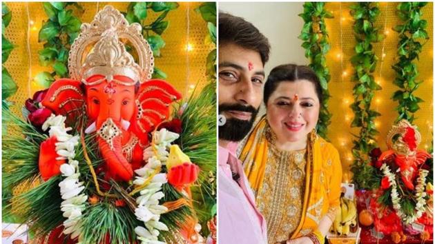 Delnaaz Irani and her Ganesha.
