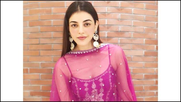 Kajal Aggarwal in bold violet sharara (Instagram/kajalaggarwalofficial) Kajal Aggarwal in bold violet sharara (Instagram/kajalaggarwalofficial)
