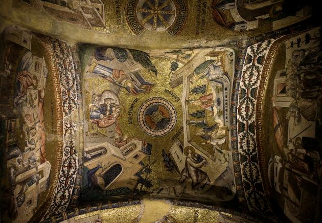 14th century Byzantine mosaics showing scenes from biblical stories are seen on the walls of Chora Museum, one of Istanbul's most celebrated Byzantine churches, which was reconverted into a mosque by Turkish President Tayyip Erdogan last week, a month after opening the famed Hagia Sophia to Muslim worship, in Istanbul, Turkey, August 23, 2020. REUTERS/Umit Bektas (REUTERS) 14th century Byzantine mosaics showing scenes from biblical stories are seen on the walls of Chora Museum, one of Istanbul's most celebrated Byzantine churches, which was reconverted into a mosque by Turkish President Tayyip Erdogan last week, a month after opening the famed Hagia Sophia to Muslim worship, in Istanbul, Turkey, August 23, 2020. REUTERS/Umit Bektas (REUTERS)