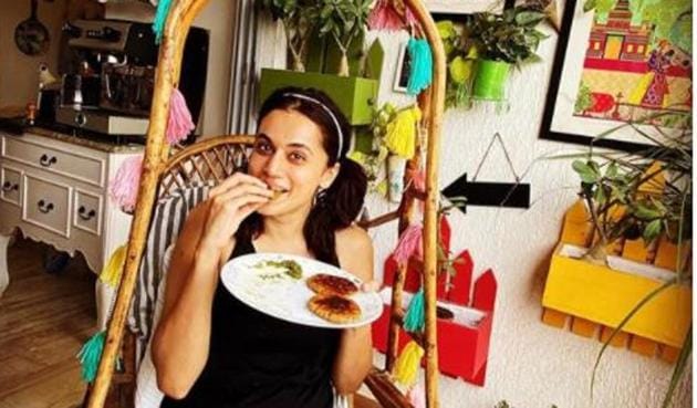 Taapsee Pannu enjoys her tikki even as she prepares for an athlete’s role in Rashami Rocket.