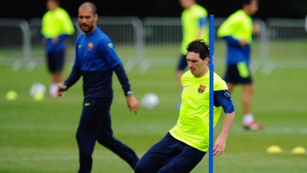 Pep Guardiola and Lionel Messi formed a successful partnership at Barcelona. (Getty Images) Pep Guardiola and Lionel Messi formed a successful partnership at Barcelona. (Getty Images)