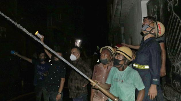 Fire fighters quickly put out the blaze and prevented any big damage to hospital in Andhra Pradesh’s Anantapur town.(Representative image/HT PHOTO)