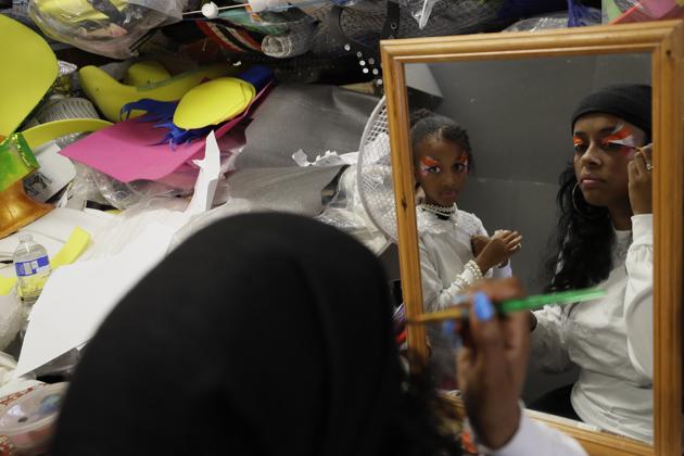 Salam Woldu and her daughter Janiah Hall,7, get ready for a prepping event ahead of this year's Notting Hill Carnival which will be held virtually, in London, Thursday, Aug. 20, 2020. London's Notting Hill Carnival traces its roots to the emancipation of Black slaves and race riots in the city during the late 1950s. Organizers say the event is more important than ever amid the worldwide campaign for justice following the death of George Floyd in police custody. But their message of resistance and reconciliation will be delivered online worldwide this weekend after the COVID-19 pandemic forced the party to reinvent itself as a virtual event. (AP Photo/Kirsty Wigglesworth) (AP) Salam Woldu and her daughter Janiah Hall,7, get ready for a prepping event ahead of this year's Notting Hill Carnival which will be held virtually, in London, Thursday, Aug. 20, 2020. London's Notting Hill Carnival traces its roots to the emancipation of Black slaves and race riots in the city during the late 1950s. Organizers say the event is more important than ever amid the worldwide campaign for justice following the death of George Floyd in police custody. But their message of resistance and reconciliation will be delivered online worldwide this weekend after the COVID-19 pandemic forced the party to reinvent itself as a virtual event. (AP Photo/Kirsty Wigglesworth) (AP)