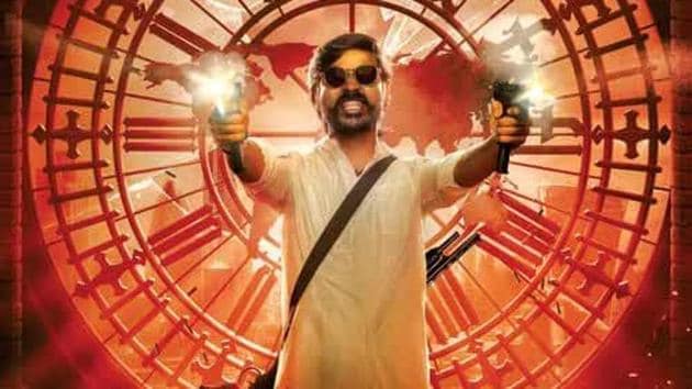 Dhanush in a poster of Jagame Thanthiram.