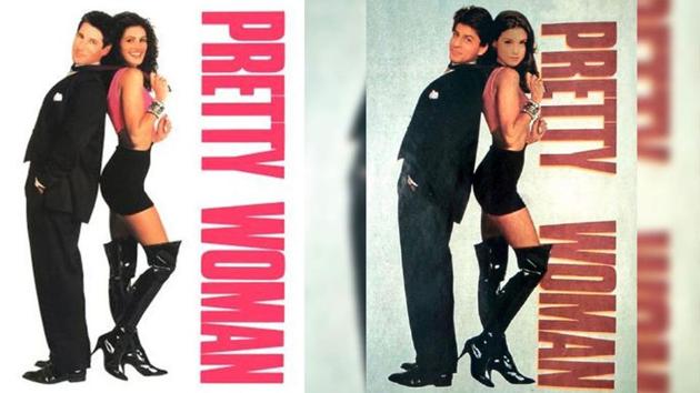 Preity Zinta and Shah Rukh Khan took Julia Roberts and Richard Gere’s place in Pretty Woman poster.