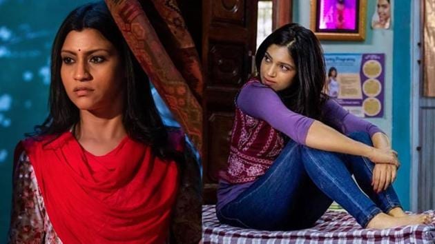 Konkona Sen Sharma and Bhumi Pednekar in stills from Dolly Kitty Aur Woh Chamakte Sitare.