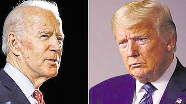 Former Vice President Joe Biden (L) and President Donald Trump (R).(AP)