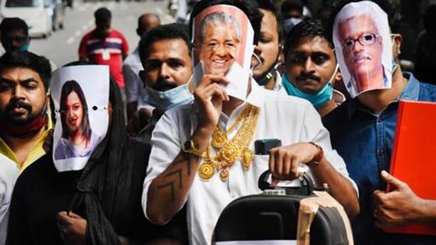 Opposition has built up pressure on Kerala government alleging involvement of high profile officials in the gold smuggling case.(PTI Photo)