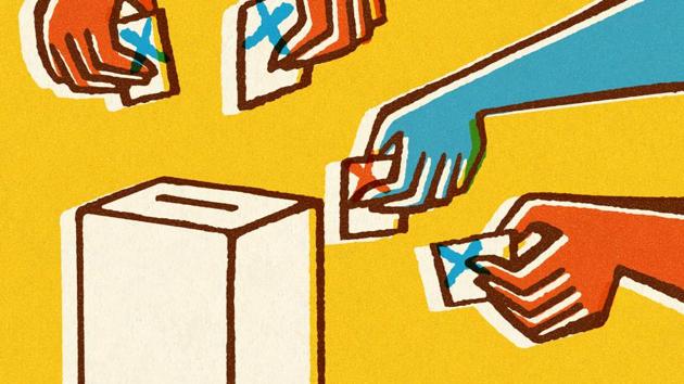 Polling in 8 village councils and 24 local councils have been deferred due to spread of Covid-19 in those areas. (HT Archive) Polling in 8 village councils and 24 local councils have been deferred due to spread of Covid-19 in those areas. (HT Archive)