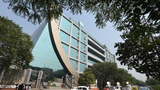 An outside view of CBI headquarters at CGO Complex, in New Delhi.(Sonu Mehta/HT PHOTO)