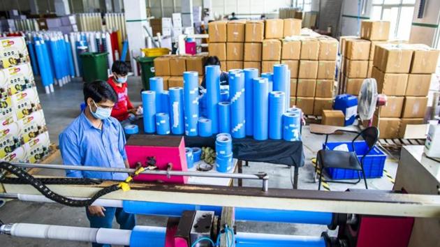 Manufacturing is picking up and has been close to the benchmark level in the last two months.(Bloomberg Photo) Manufacturing is picking up and has been close to the benchmark level in the last two months.(Bloomberg Photo)