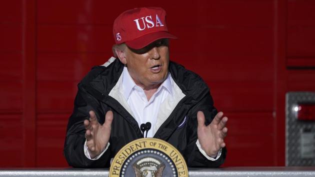 “They leaked the information ... and what’s even worse, they leaked the wrong information and we got tired of it,” Trump told reporters while attending a briefing on Hurricane Laura in Orange, Texas.(AP Photo) “They leaked the information ... and what’s even worse, they leaked the wrong information and we got tired of it,” Trump told reporters while attending a briefing on Hurricane Laura in Orange, Texas.(AP Photo)