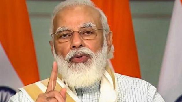 Prime Minister Narendra Modi addressed the 68th edition of Mann Ki Baaat on Sunday(PTI photo) Prime Minister Narendra Modi addressed the 68th edition of Mann Ki Baaat on Sunday(PTI photo)