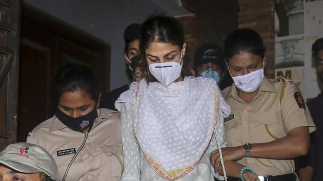 Rhea Chakraborty is accused of abetting Sushant Singh Rajput’s suicide. (PTI photo) Rhea Chakraborty is accused of abetting Sushant Singh Rajput’s suicide. (PTI photo)