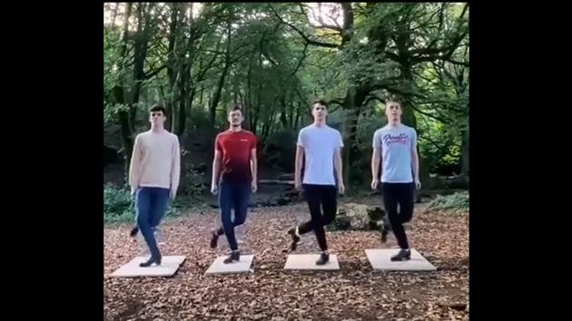 Shared from the Instagram page of the group Cairde, the clip shows four members of the group.(Instagram/@cairde_76)