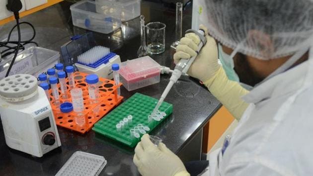 A research scientist works inside a laboratory of India's Serum Institute, the world's largest maker of vaccines, which is working on vaccines against the coronavirus disease in Pune.(REUTERS)