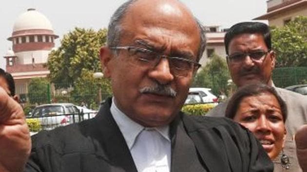 The Supreme Court has held Prashant Bhushan guilty of criminal contempt of court over his tweets.(Reuters File Photo)