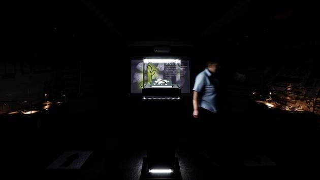 Pieces of a 1,400-year-old Christian chalice found at the Vindolanda Roman fort believed to be the oldest artefact of its kind ever found in Britain, are seen on display for the first time at the Vindolanda Museum in Northumberland, Britain August 31, 2020. REUTERS/Lee Smith (REUTERS)