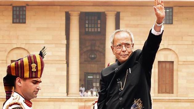 Then President Pranab Mukherjee at the Rashtrapati Bhavan in 2012 (Ajay Aggarwal/HT Archive) Then President Pranab Mukherjee at the Rashtrapati Bhavan in 2012 (Ajay Aggarwal/HT Archive)