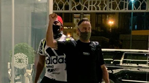 South African players Faf du Plessis and Lungi Ngidi reach UAE to take part in IPL 2020. (Twitter/CSK)