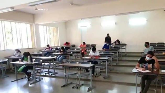 The JEE Mains 2020 examinations were held with all the precautionary measures amid the Covid-19 pandemic.(ANI file)