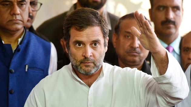 Congress leader Rahul Gandhi slammed the government for the economic fallout.(Mohd Zakir/HT Photo)