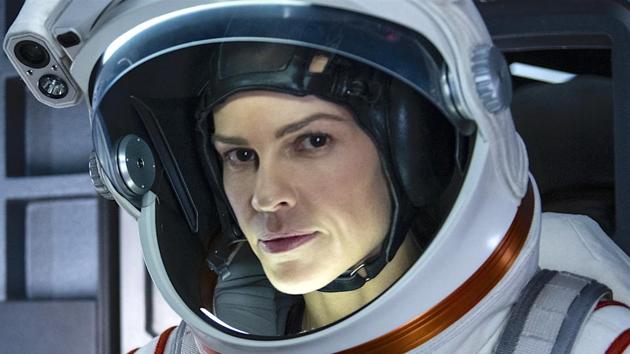 Hilary Swank as astronaut Emma Green in a still from Netflix’s Away.(Diyah Pera/Netflix)