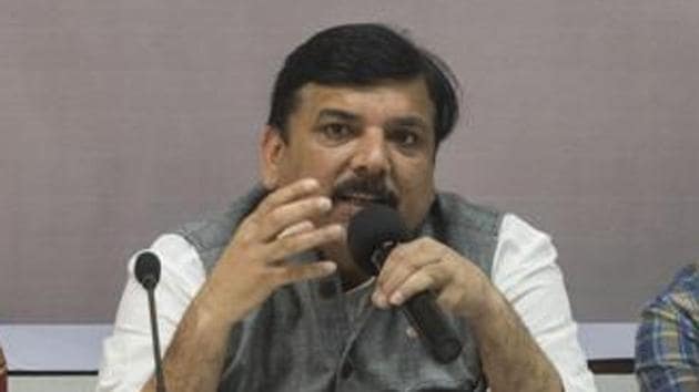 AAP leader Sanjay Singh. (Pratik Chorge/HT Photo) AAP leader Sanjay Singh. (Pratik Chorge/HT Photo)