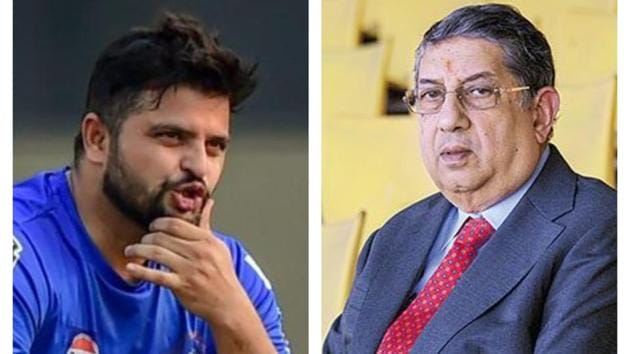 Suresh Raina and N Srinivasan Suresh Raina and N Srinivasan