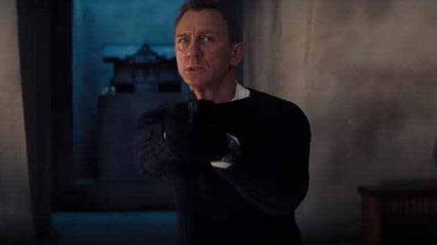 Daniel Craig as James Bond in a still from the new No Time to Die trailer.