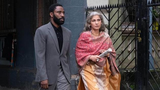 Dimple Kapadia with John David Washington in Tenet.