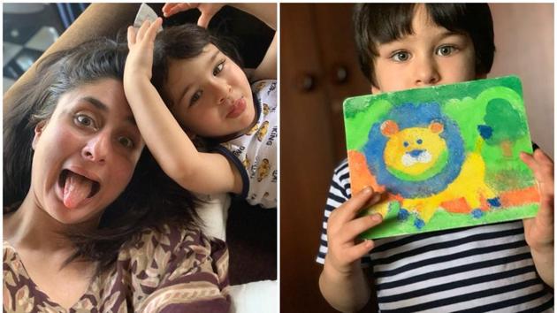 Kareena Kapoor Khan showed off her son Taimur’s new work of art in an Instagram post. Kareena Kapoor Khan showed off her son Taimur’s new work of art in an Instagram post.