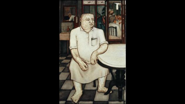 Irani Restaurant, Oil on canvas, 1977. Irani restaurants, which sprouted as migrants from Iran began settling in the city from the 19th century onwards, have a special place in the city’s culinary landscape. Some of the more famous ones today include Brittania and Company, Kayani, Kooler’s and Café Irani Chai. For Patwardhan, they’re “the quintessential place to sip a cup of tea and see the world pass by.” (Sudhir Patwardhan)