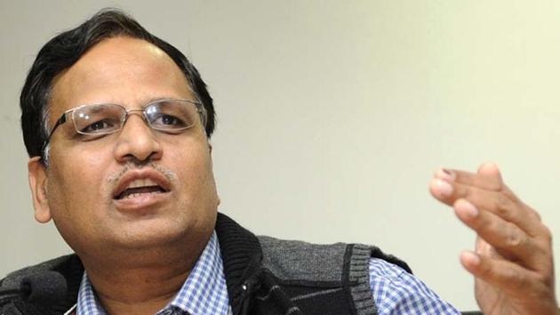 File photo of Delhi health minister Satyendar Jain.(Hindustan Times)