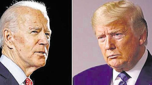 File photo: Former vice president Joe Biden and US President Donald Trump. (AP) File photo: Former vice president Joe Biden and US President Donald Trump. (AP)
