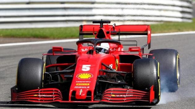 FILE PHOTO: Formula One F1 - Belgian Grand Prix - Spa-Francorchamps, Spa, Belgium - August 29, 2020 Ferrari's Sebastian Vettel in action during practice Pool via REUTERS/Francois Lenoir/File Photo(Pool via REUTERS)